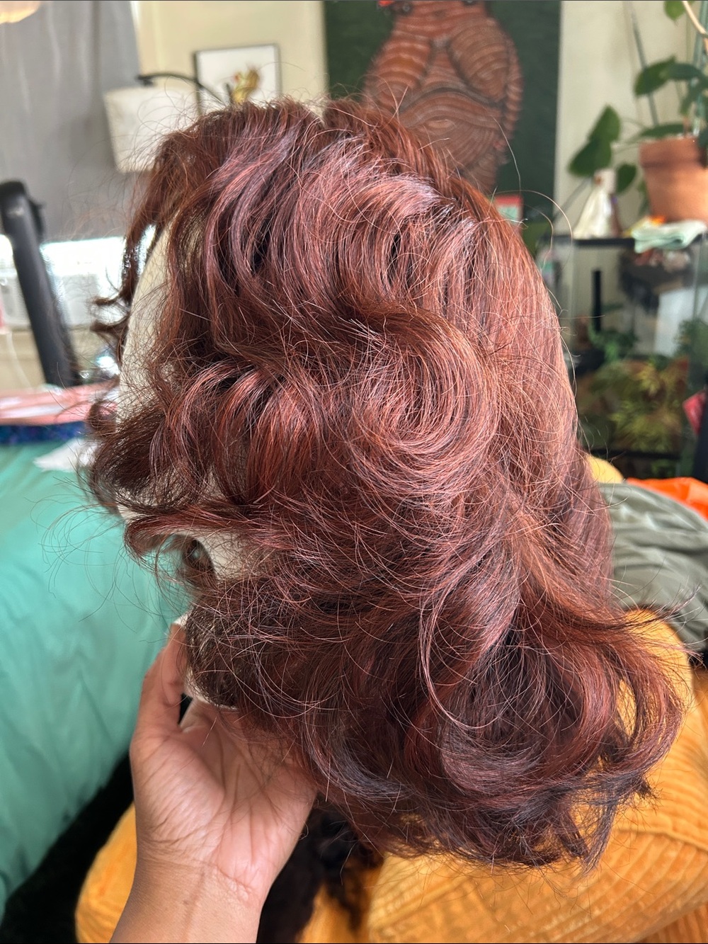 Wavy Women's Wig in Rich Auburn - Voluminous Style - Picture 2 of 8
